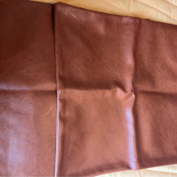 Other - Brown Faux Leather pillow cover
